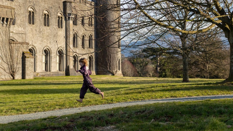 Fun in the park at Penrhyn Castle and Garden, Gwynedd, Wales
